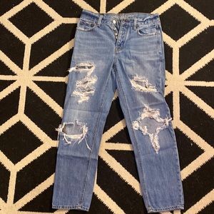 American Eagle Cropped “Mom” Jeans
